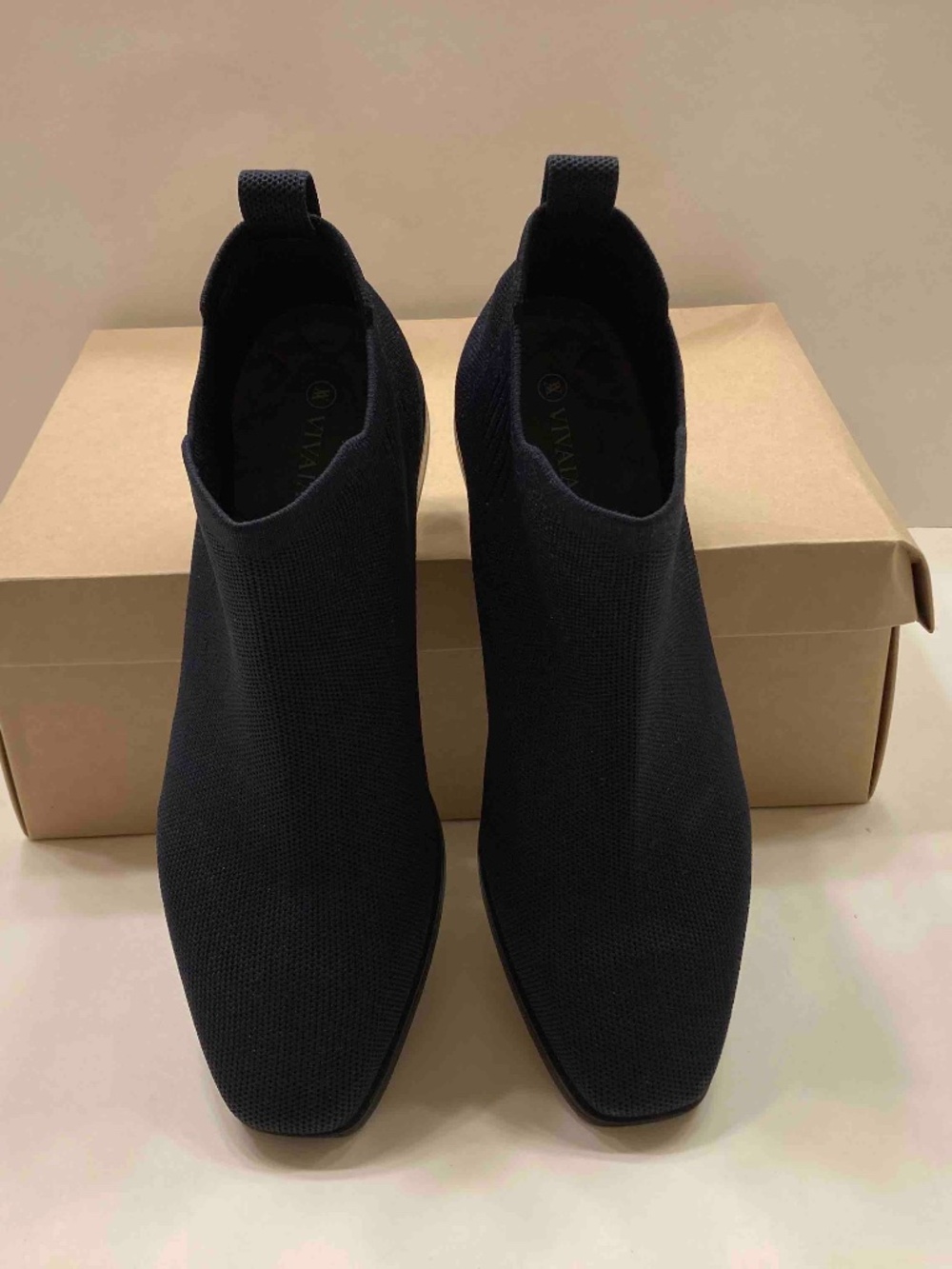 VIVAIA Ryan Knit Chelsea Ankle Boots navy Women's Size 43 - Picture 3 of 7